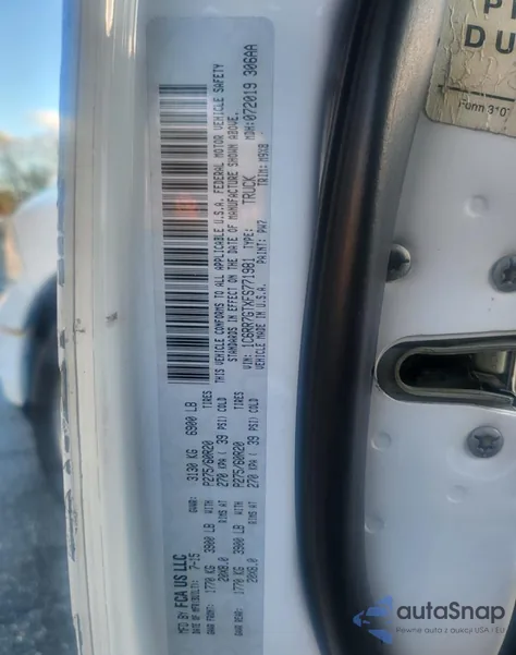 2015 Ram 1500 Slt from USA, damaged, VIN 1C6RR7GTXFS771981